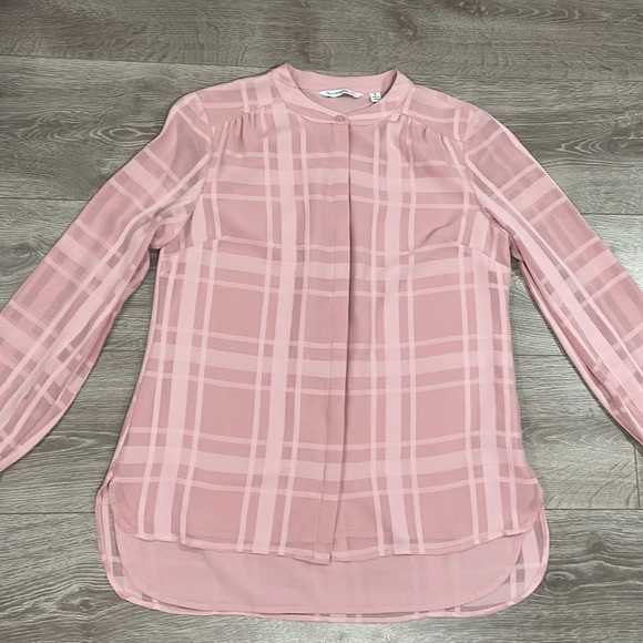 Isaac Mizrahi Live! Long Sleeve Pink Plaid Button Front Blouse 8 - Picture 8 of 16